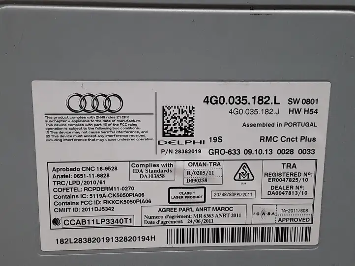 Audi A6 C7 (2011 - 2014) 4G0035182L Магнитола / мультимедийная система — фото 5