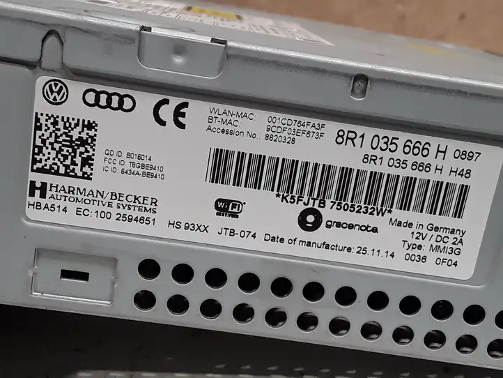 Audi A4 S4 B8 8K (2011 - 2015) 8R1035666H Магнитола / мультимедийная система — фото 4