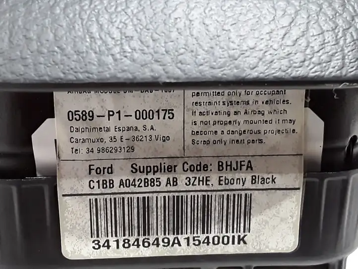 Ford Fiesta (2013 - 2017) C1BBA042B85AB Подушка безопасности руля — фото 5