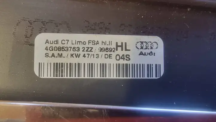 Audi A6 C7 (2011 - 2014) 4G0853763 Накладка стекла задней двери — фото 2