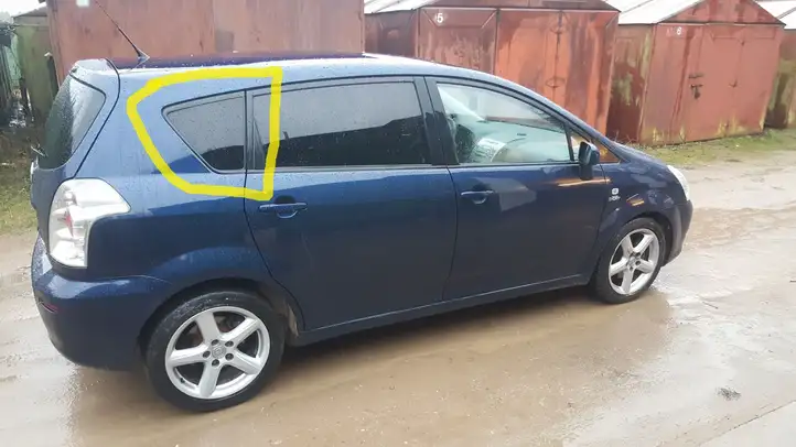 Toyota Corolla Verso AR10 (2004 - 2009) AS3 Заднее боковое стекло — фото 2