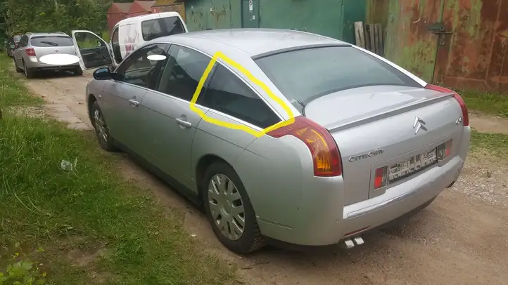 Citroen C6 (2005 - 2012) Заднее боковое стекло — фото 1