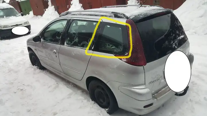 Peugeot 206 (1998 - 2012) Заднее боковое стекло — фото 2