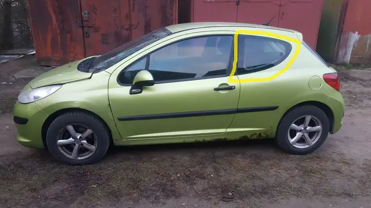 Peugeot 207 (2006 - 2009) Заднее боковое стекло — фото 2