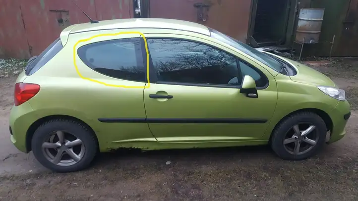 Peugeot 207 (2006 - 2009) Заднее боковое стекло — фото 2