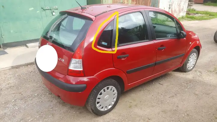 Citroen C3 (2002 - 2009) Заднее боковое стекло — фото 2