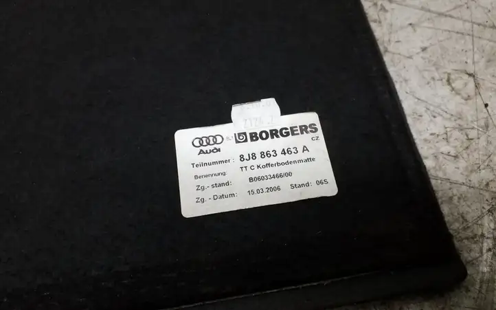 Audi TT TTS Mk2 (2006 - 2010) 8J8863463A Коврик багажника — фото 2