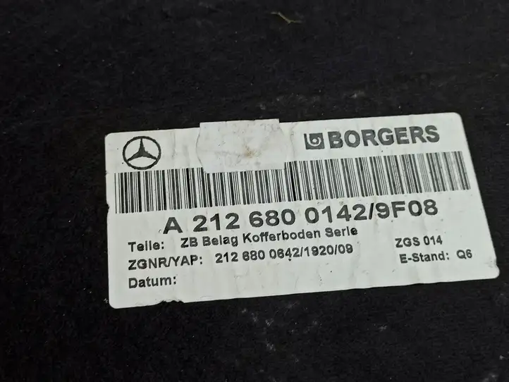 Mercedes-Benz E W212 (2009 - 2016) A2126800142 Коврик багажника — фото 2