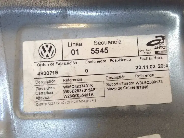 Volkswagen Polo (2001 - 2005) 6Q01959802A Электростеклоподъемник передний (комплект) — фото 4