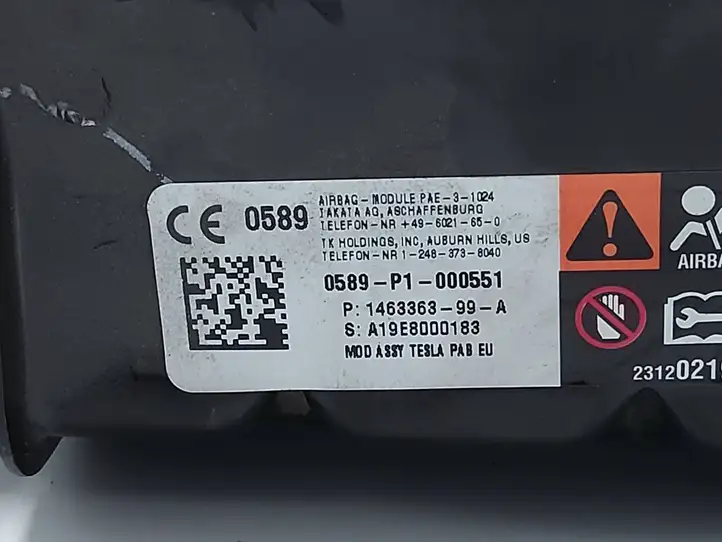 Tesla Model S (2012 - 2016) 2420655ac Подушка безопасности пассажира — фото 4