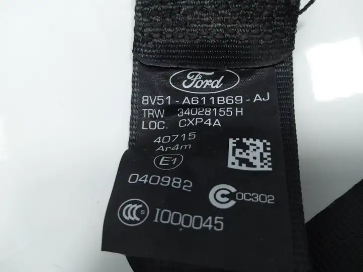 Ford Fiesta (2013 - 2017) 8V51A611B69AJ Задний ремень безопасности — фото 4