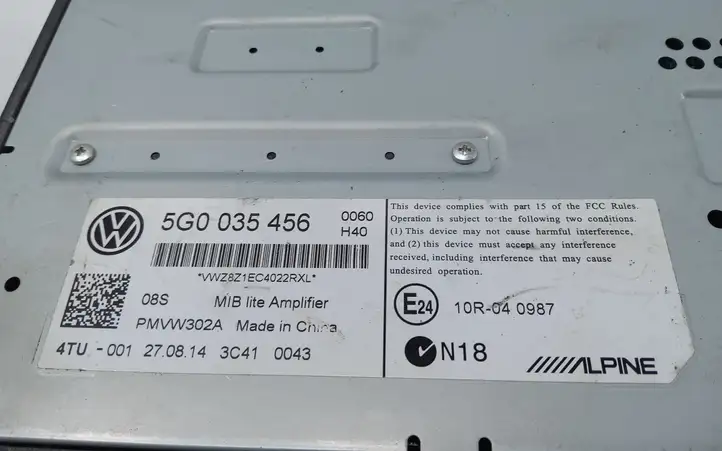 Volkswagen Golf VII (2013 - 2019) 5G0035456 Усилитель звука — фото 2