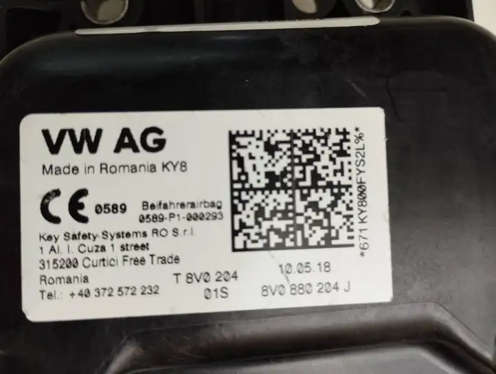 Audi A3/S3 8V (2016 - 2020) 8V0880204J Коленная подушка безопасности — фото 6
