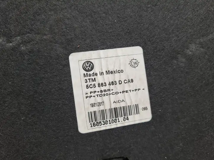 Volkswagen Beetle A5 (2011 - 2018) 5C5863463D Коврик багажника — фото 3