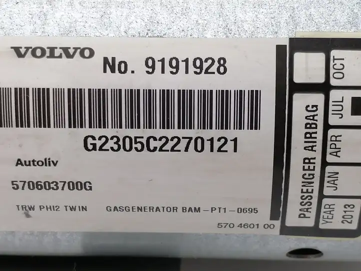 Volvo S60 (2000 - 2004) 9191928 Подушка безопасности пассажира — фото 2