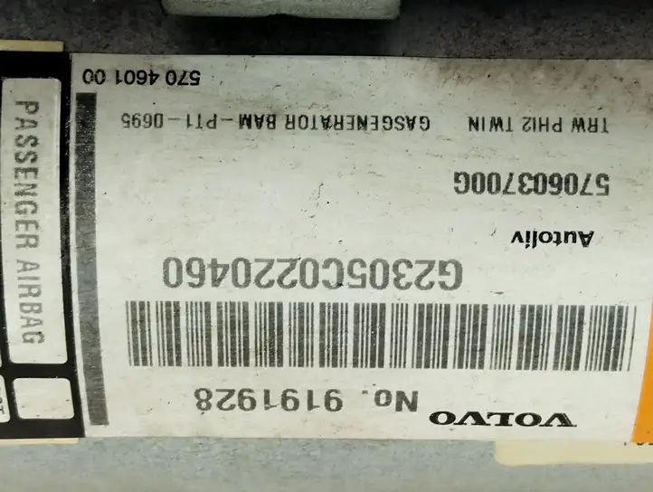 Volvo S60 (2000 - 2004) 9191928 Подушка безопасности пассажира — фото 11