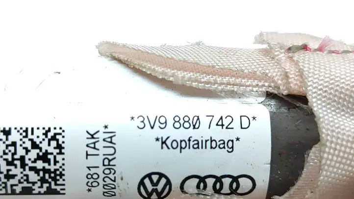 Skoda Superb B8 (3V) (2015 - 2023) 3V9880742D Боковая подушка безопасности шторка — фото 3