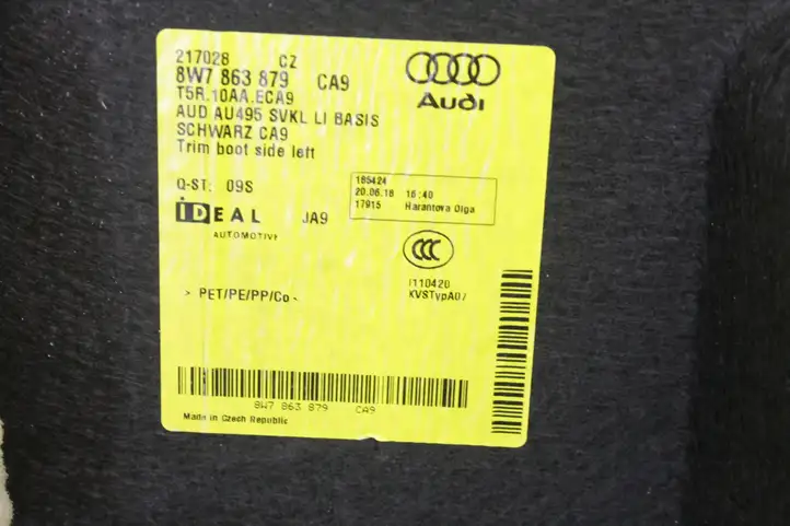 Audi A5 (2016 - ) 8W7863879 Боковая обшивка багажника — фото 4