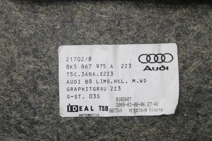 Audi A4 S4 B8 8K (2007 - 2011) 8K5867975A Задняя боковая обшивка салона — фото 9