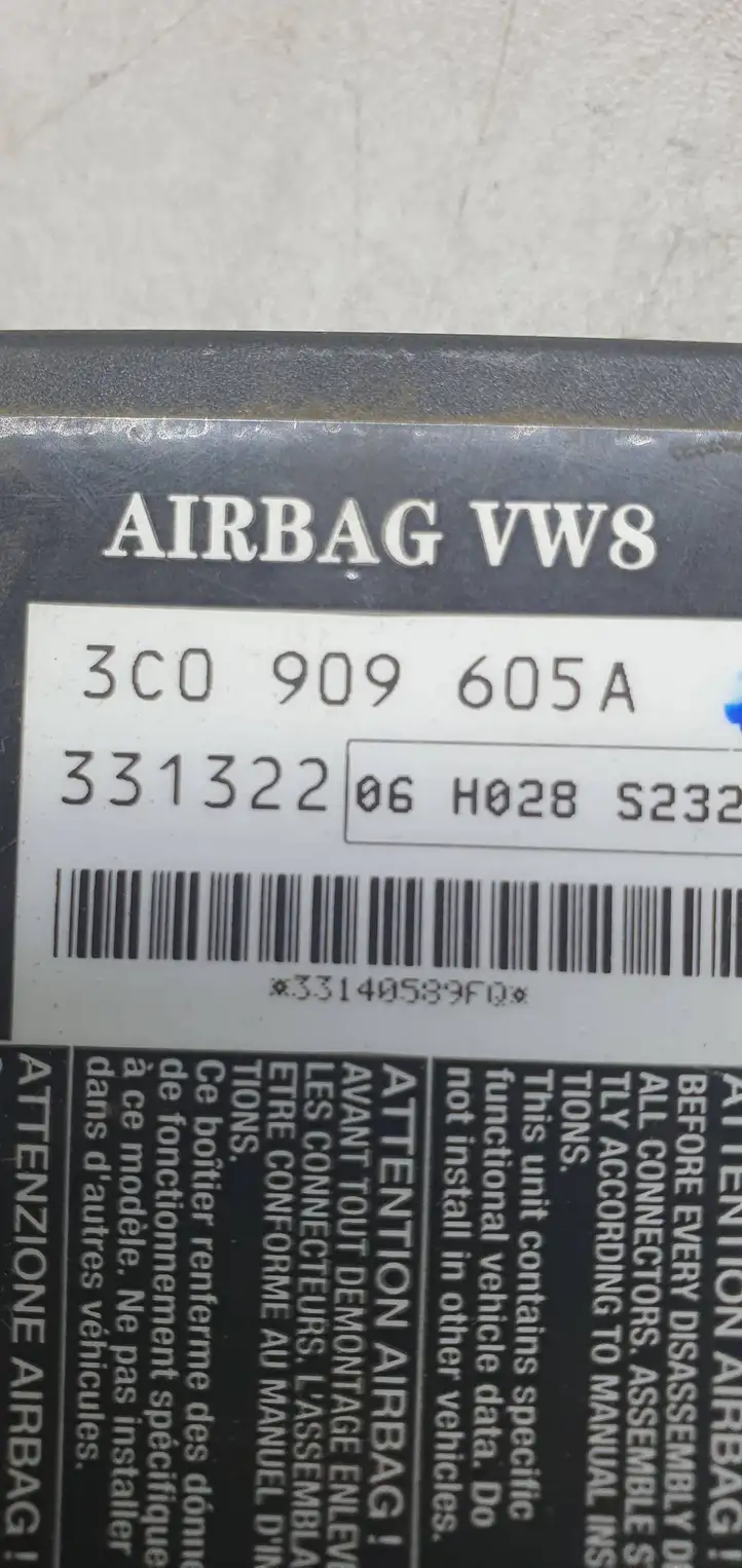 Volkswagen PASSAT B6 (2005 - 2010)  3C0909605A Блок управления надувных подушек