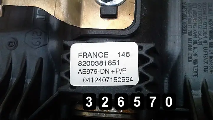 Renault Megane II (2002 - 2005) 8200381851 Подушка безопасности руля — фото 4