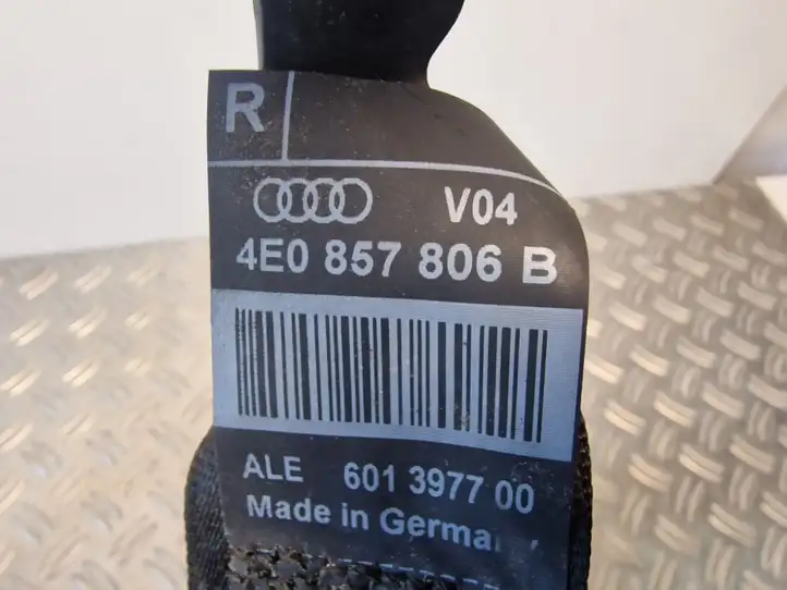 Audi A8 S8 D3 4E (2005 - 2007) 4E0857806B Задний ремень безопасности — фото 3