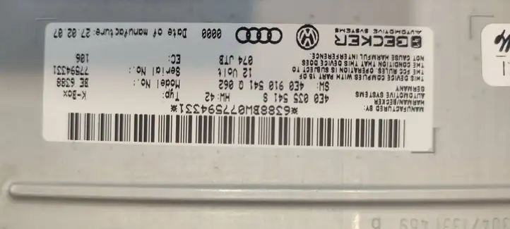Audi Q7 4L (2005 - 2009) 4E0035541S Магнитола / мультимедийная система — фото 3