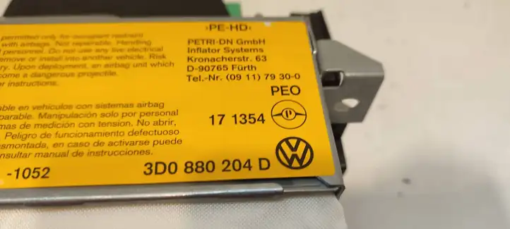 Volkswagen Phaeton (2008 - 2016)  3D0880204D Подушка безопастности пассажира