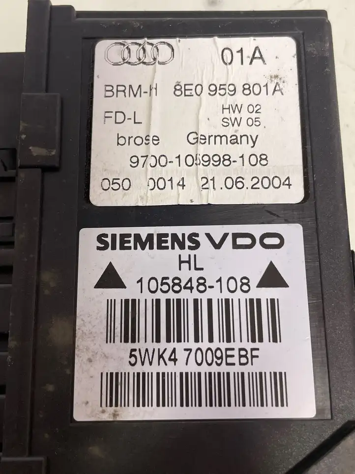 Audi A4 S4 B6 8E 8H (2000 - 2006) 8E0959801A Стеклоподъемник задней двери — фото 3