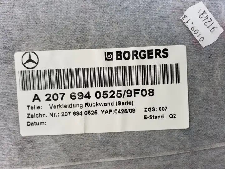 Mercedes-Benz E C207 W207 (2009 - 2017) A2076940525 Прочая отделка багажника — фото 2