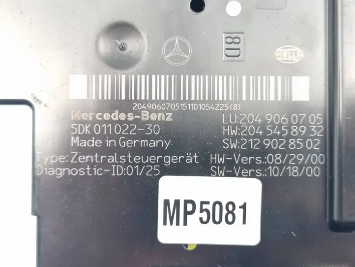 Mercedes-Benz C W204 (2007 - 2014) 2049060705 Модуль комфорта — фото 5