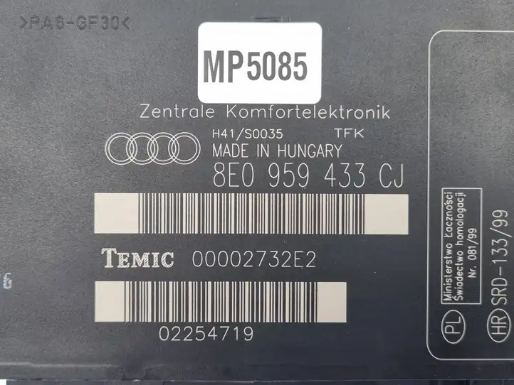 Audi A4 S4 B8 8K (2007 - 2011) 8E0959433CJ Модуль комфорта — фото 4