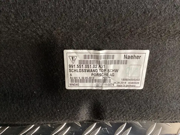 Porsche 911 991 (2011 - 2019) 99155105102 Пол багажника — фото 3