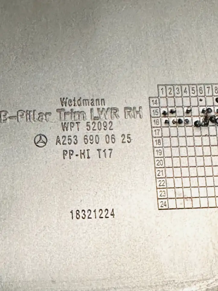 Mercedes-Benz GLC X253/C253 (2015 - ) A2536900625 Нижняя обшивка стойки B — фото 3