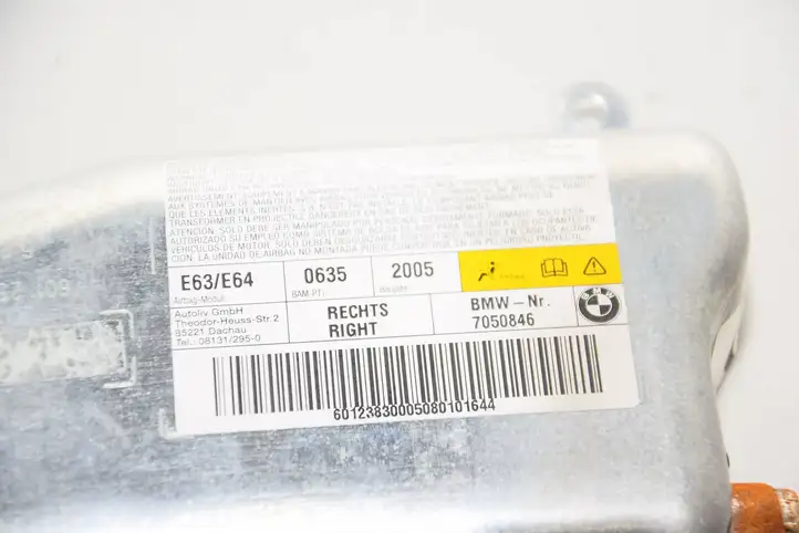 BMW 6 E63 E64 (2002 - 2010) 7050846 Подушка безопасности двери — фото 4