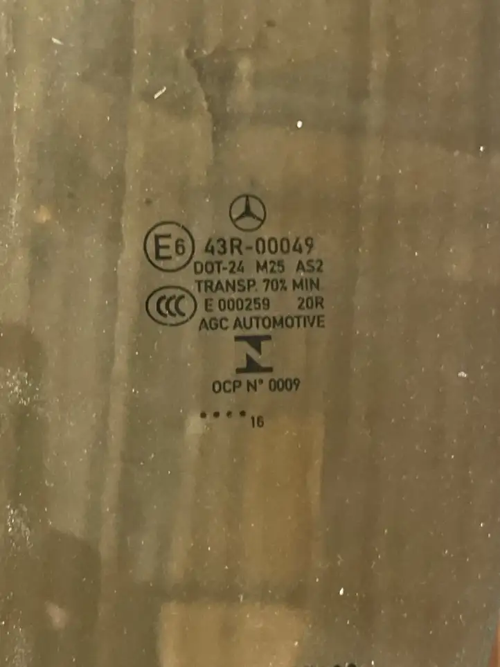 Mercedes-Benz C W205 (2014 - 2021)   Основное стекло передних дверей (двухдверного автомобиля)