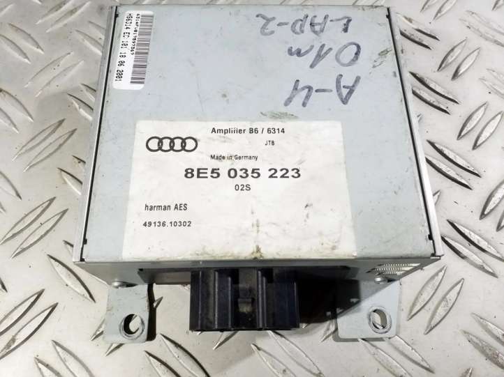 8E5035223 Audi A4 S4 B6 8E 8H Garso stiprintuvas