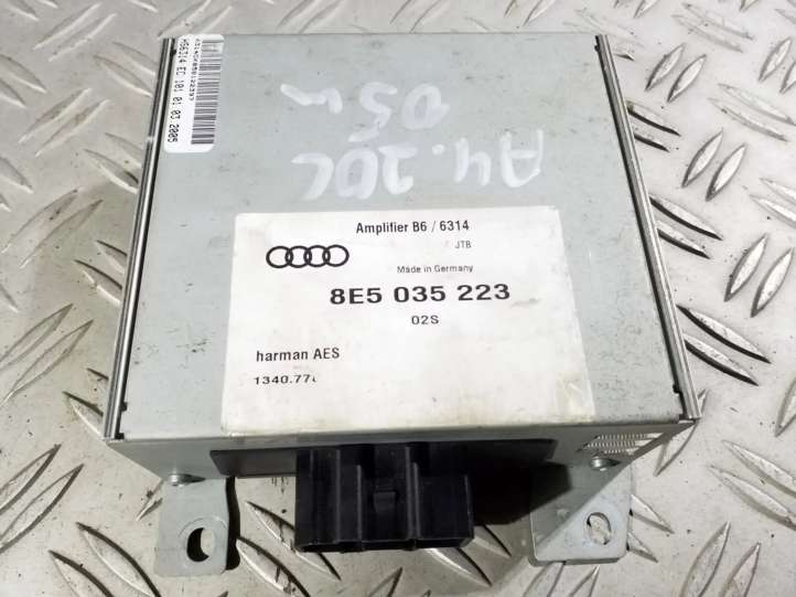 8E5035223 Audi A4 S4 B6 8E 8H Garso stiprintuvas