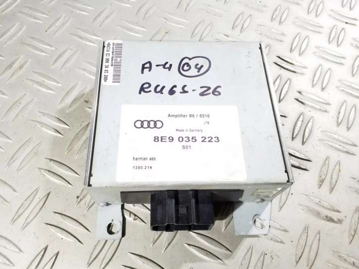 8E9035223 Audi A4 S4 B6 8E 8H Garso stiprintuvas