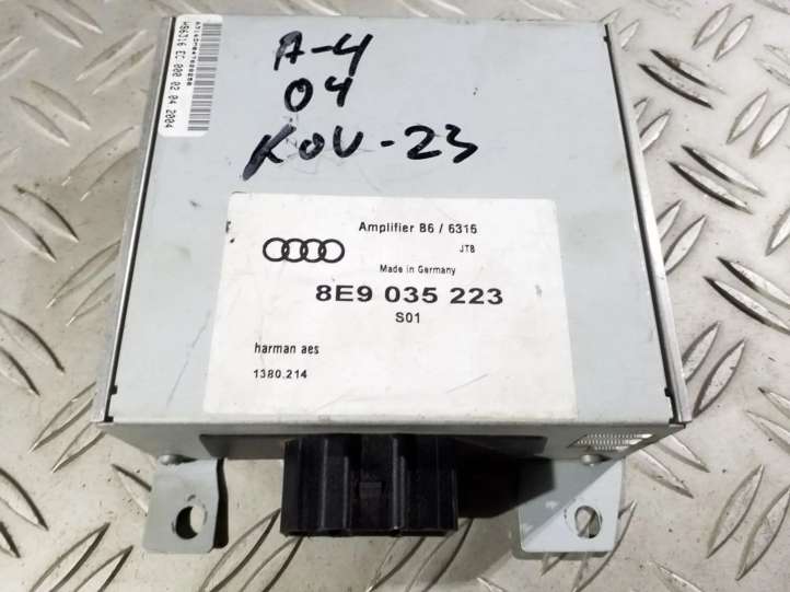 8E9035223 Audi A4 S4 B6 8E 8H Garso stiprintuvas