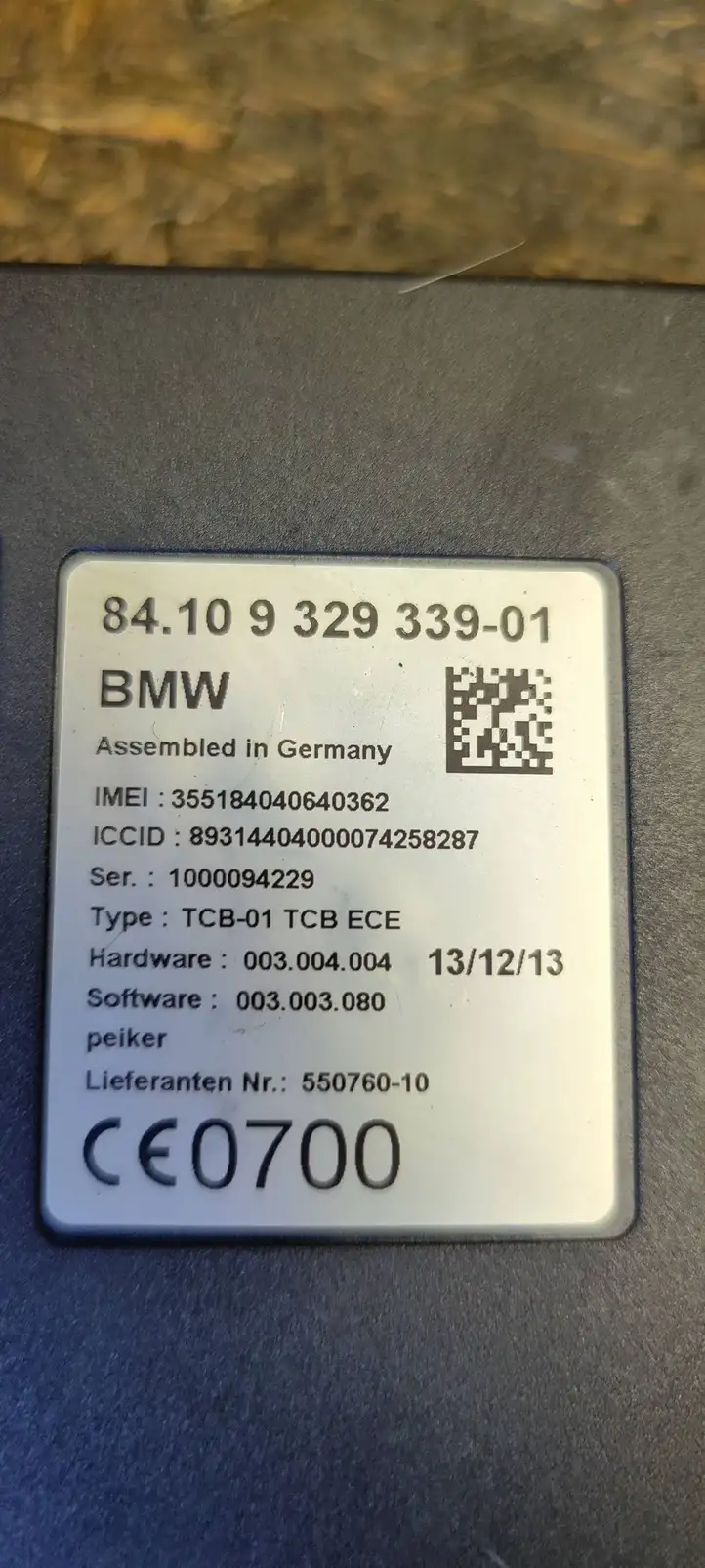 BMW 3 F30 F35 F31 (2012 - 2018) 55076010 Bluetooth модуль — фото 3