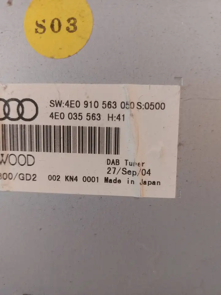 Audi A8 S8 D3 4E (2005 - 2007) 4E0035563H Магнитола / мультимедийная система — фото 4