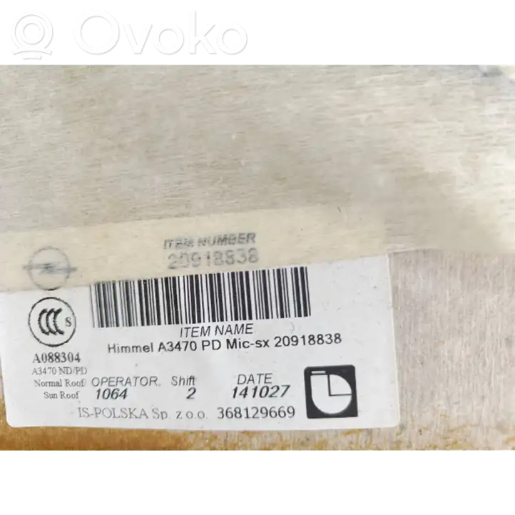 Opel Zafira C (2014 - 2016) 20918838 Потолочная обшивка — фото 10