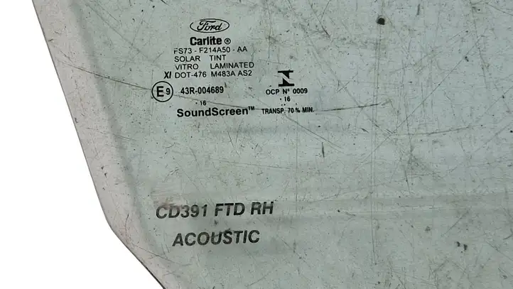 Ford Fusion II (2013 - ) FS73F214A50 Стекло передней двери — фото 3