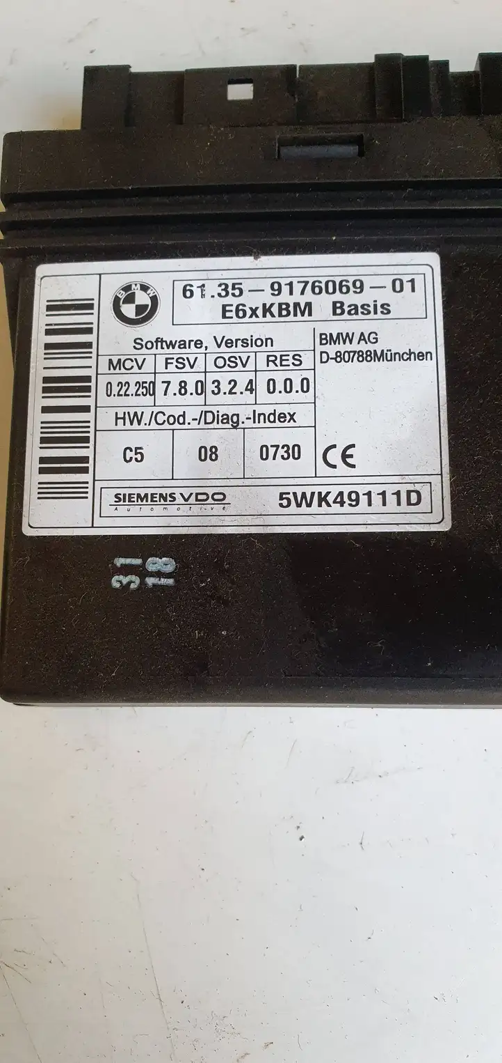 BMW 5 E60 E61 (2004 - 2010) 9176069 Модуль комфорта — фото 2