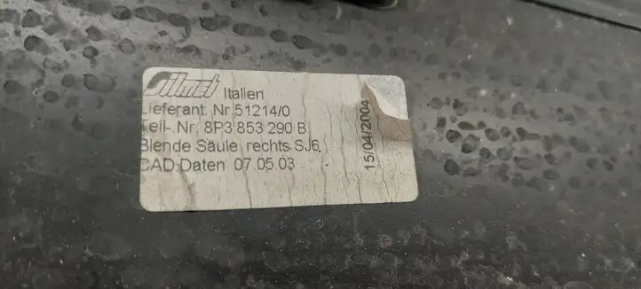 Audi A3/S3 8P (2003 - 2005) 8P3853290B Верхняя обшивка стойки B — фото 4