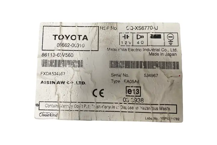 Toyota Avensis T270 (2009 - 2012) 8611360V560 Магнитола / мультимедийная система — фото 8
