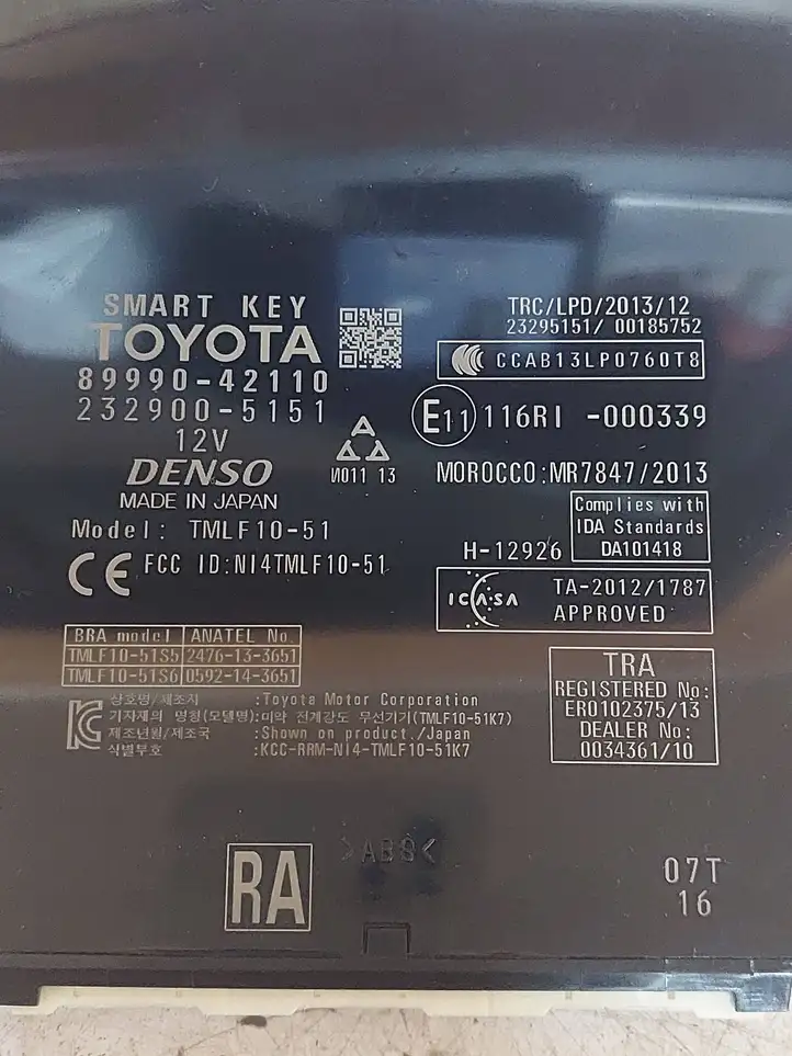 Toyota RAV 4 (XA40) (2012 - 2018) 8999042110 Прочие блоки управления — фото 2