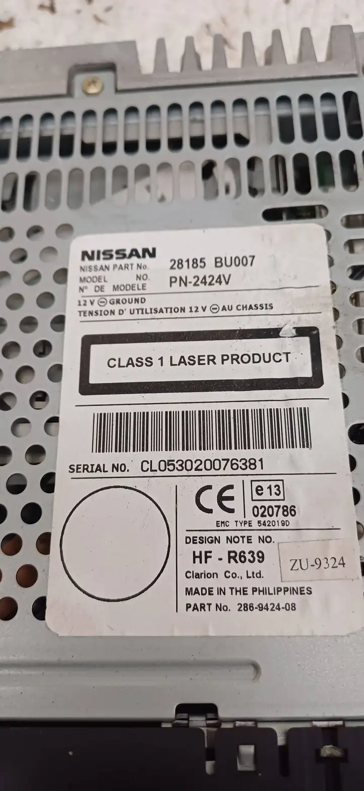 Nissan (2000 - 2006) 28185BU007 Магнитола / мультимедийная система — фото 2