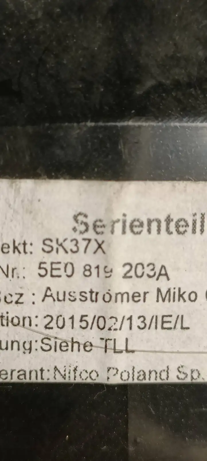 Skoda Octavia Mk3 (5E) (2013 - 2019) 5E0819203A Задняя пепельница — фото 7